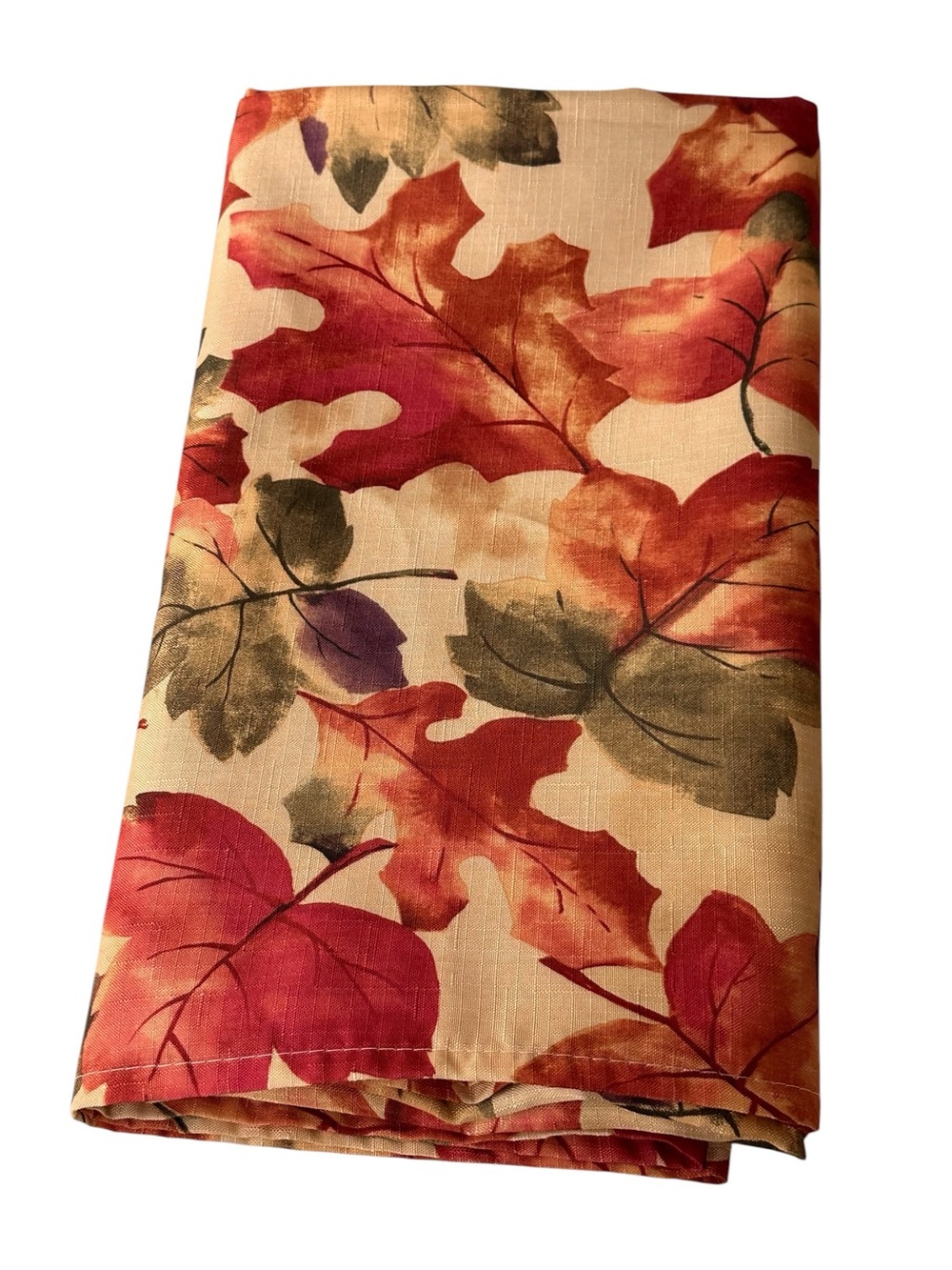 Oversized Fall Autumn Leaves Tablecloth 106” x 100” – Thanksgiving Harvest Decor